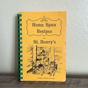 Vintage Cookbook 1974 St. Henry’s Women’s Club Grandmas Minnesota Church Recipes